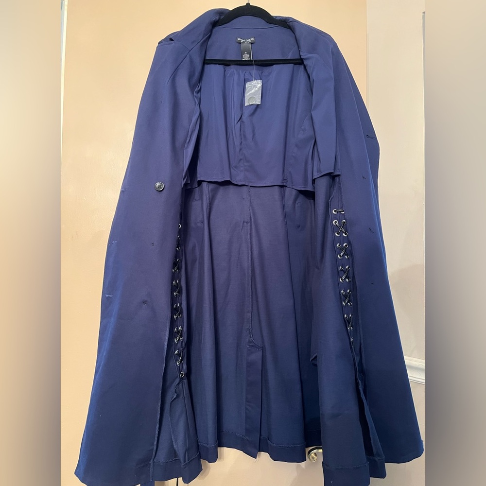 Lace-Up Detail Trench Coat by Prabal Gurung for Lane Bryant - Picture 8 of 12